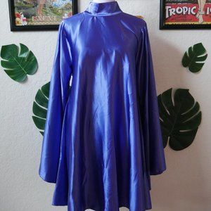 Stunning BNWT Indigo Modest Flowy Dress Open Back Size US 6